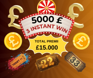 3 x 5000 GBP cash instant