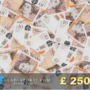 250 GBP cash in your account